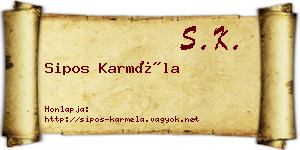 Sipos Karméla névjegykártya